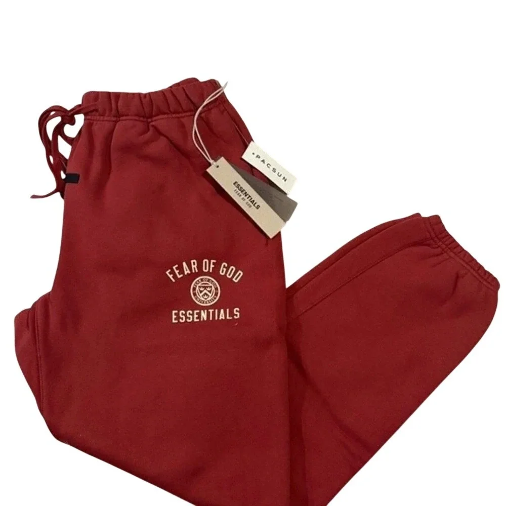 Fear of God Essentials Hoodie & Sweatpants Set In Crimson Tracksuit XL NEW